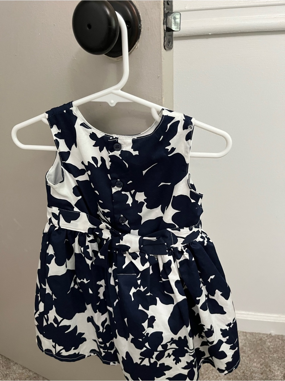 Carter's Navy & Olive Floral and Pinafore Dress Set - Picture 4 of 8